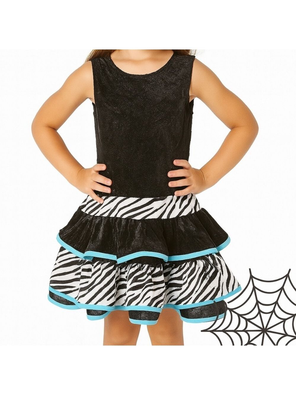 Zebra Girl Halloween Costume Size Small  Rubie’s Dress-Up Outfit Kids pre-owened